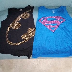 2 medium superhero shirts